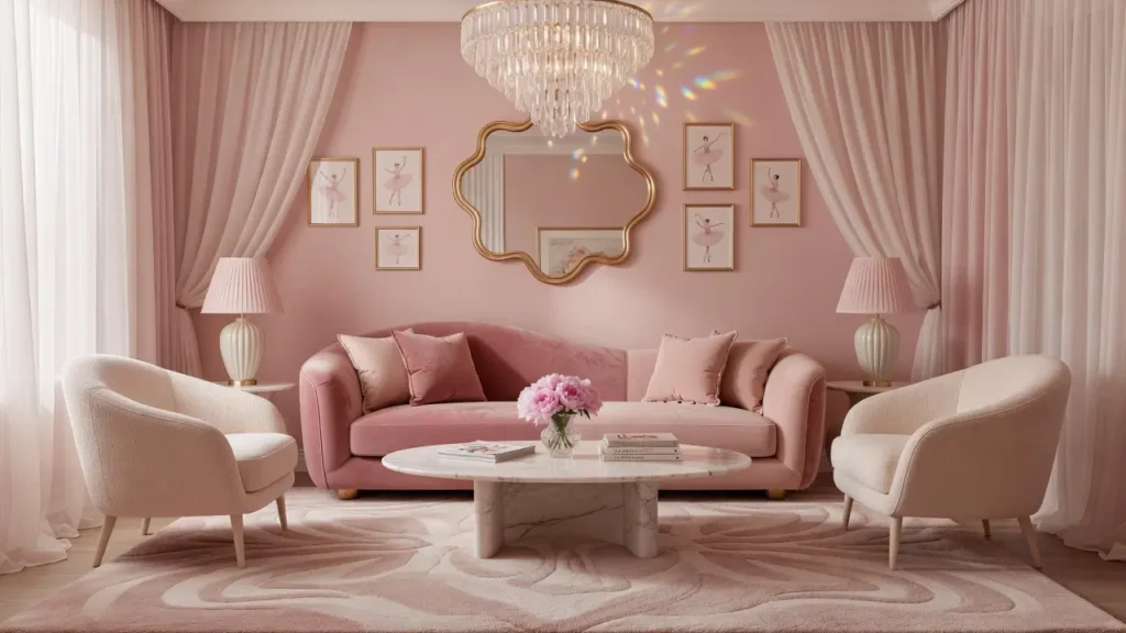 Elegant Girly Living Room