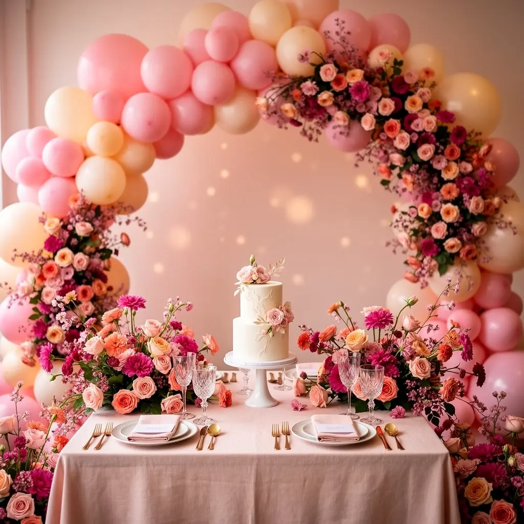 Elegant Pink Birthday Decoration