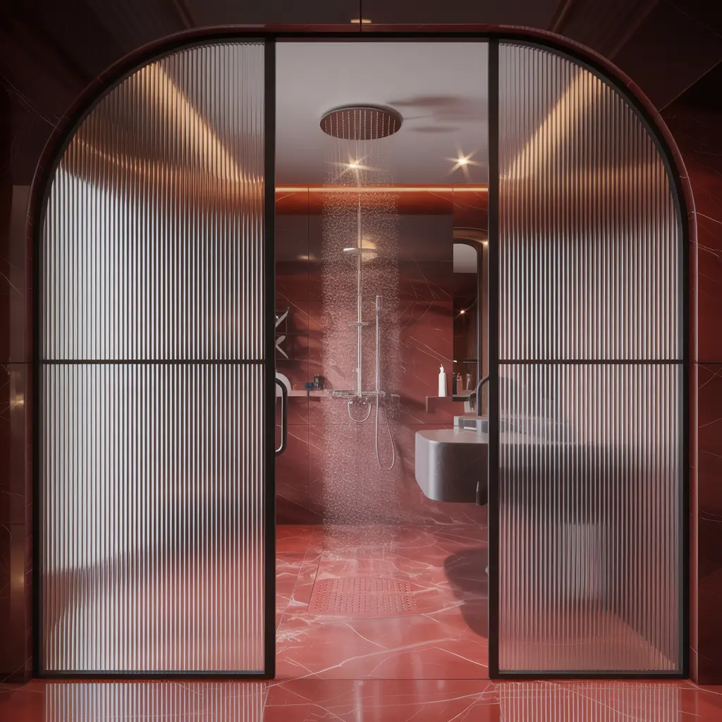 Red Marble Bathroom Decor