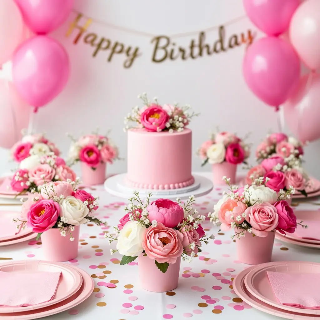 Pink Birthday Party Decoration