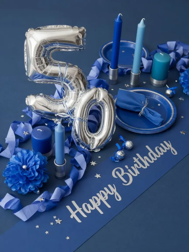 Blue Birthday Decoration