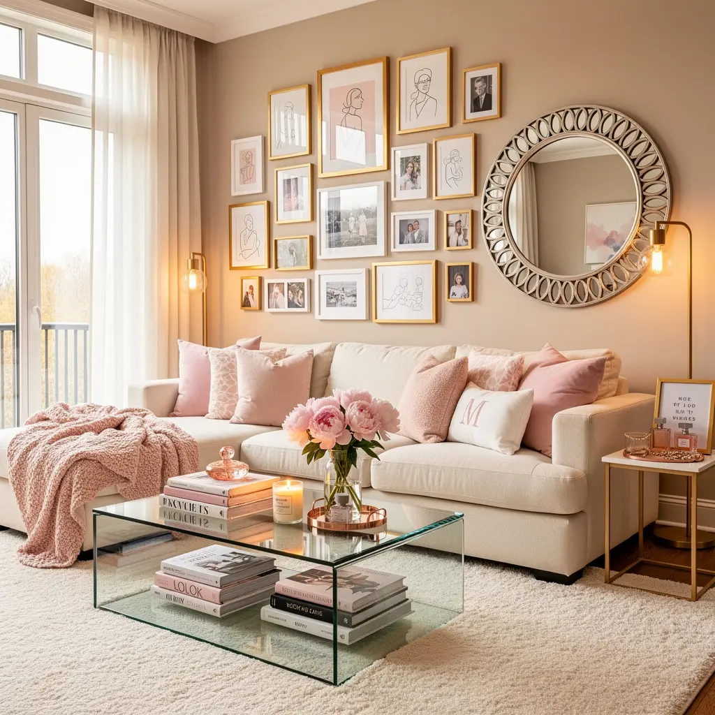 Elegant Girly Living Room