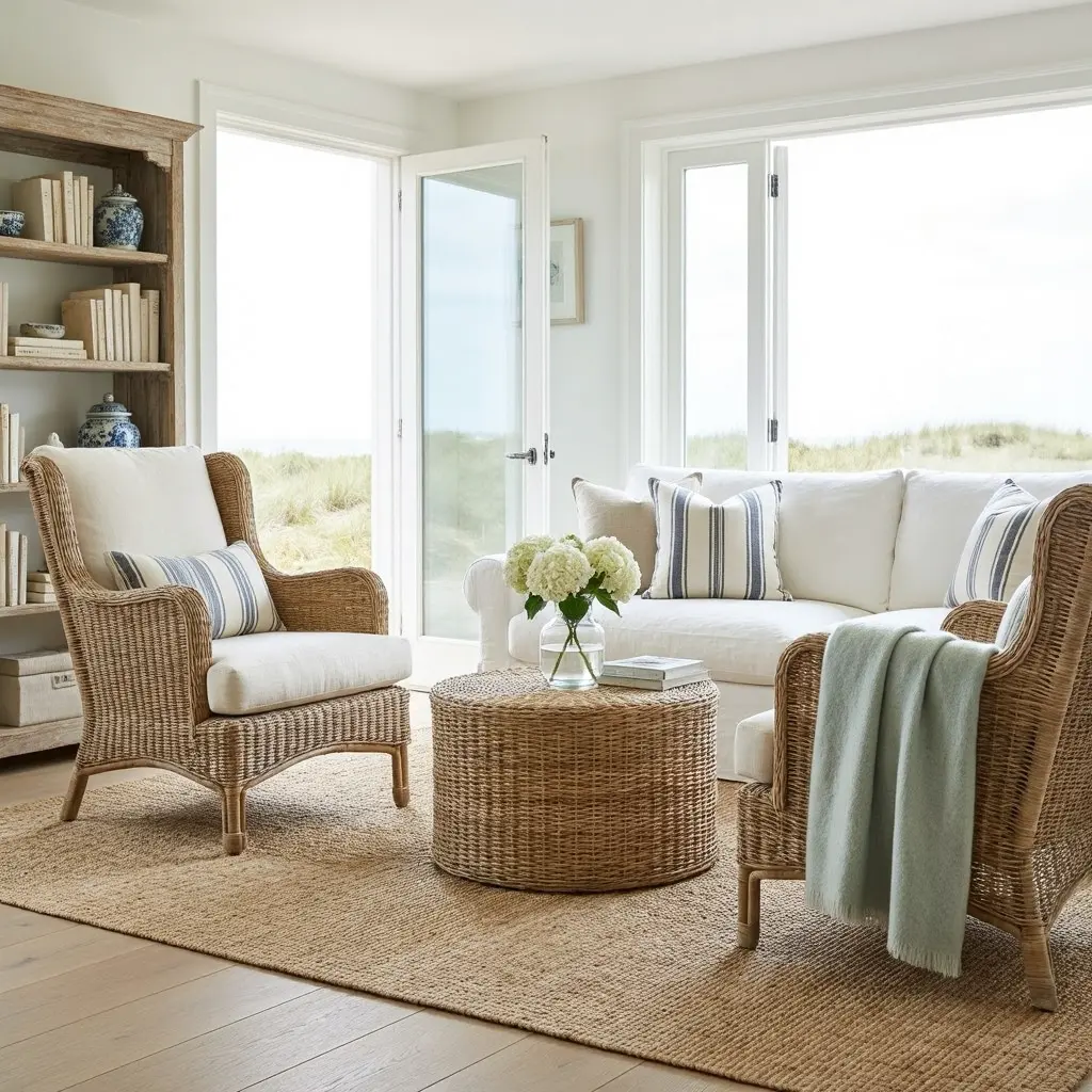 Coastal Grandmother Living Room Decor