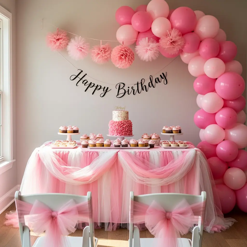 Pink Birthday Party Decoration