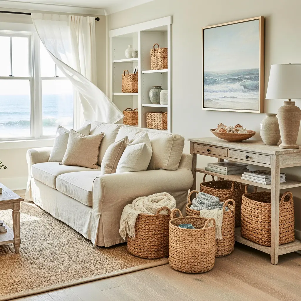 Coastal Grandmother Living Room Decor