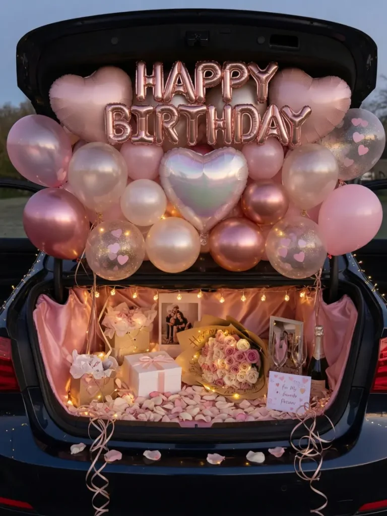 Romantic Car Trunk Birthday Surprise