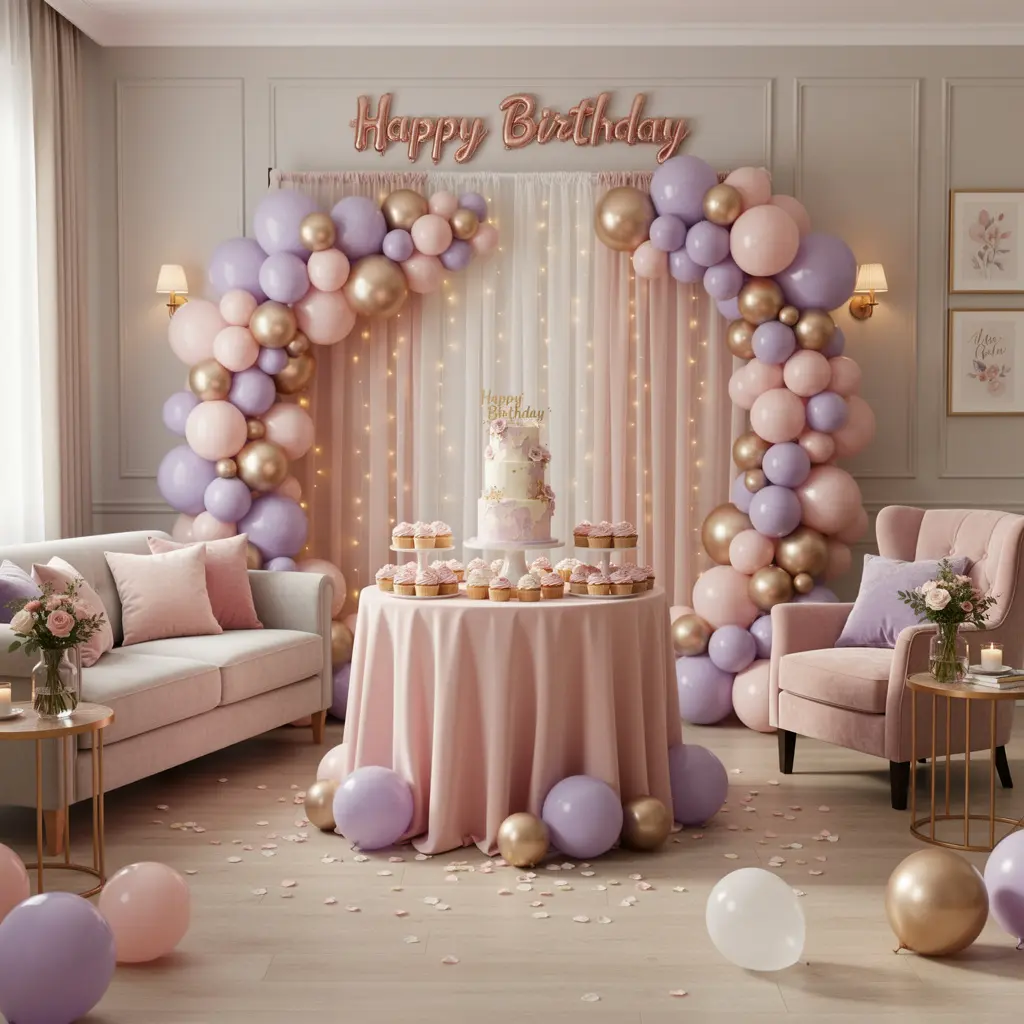 Dreamy Indoor Birthday Decoration
