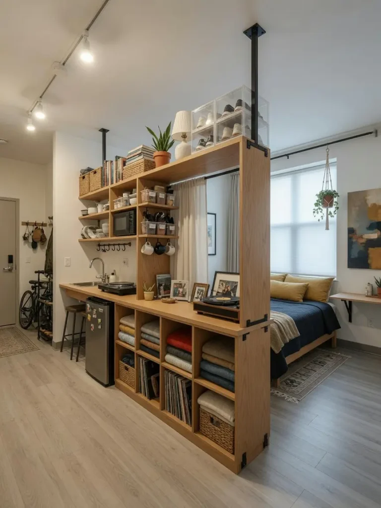 Studio Apartment Zoning Ideas Without Walls
