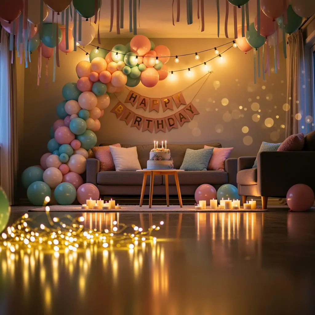 Dreamy Indoor Birthday Decoration