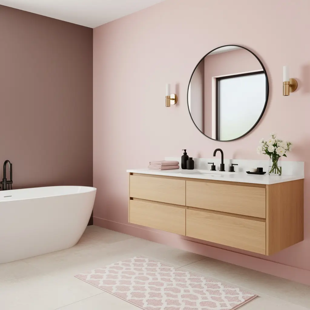 Blush Pink Bathroom Decor