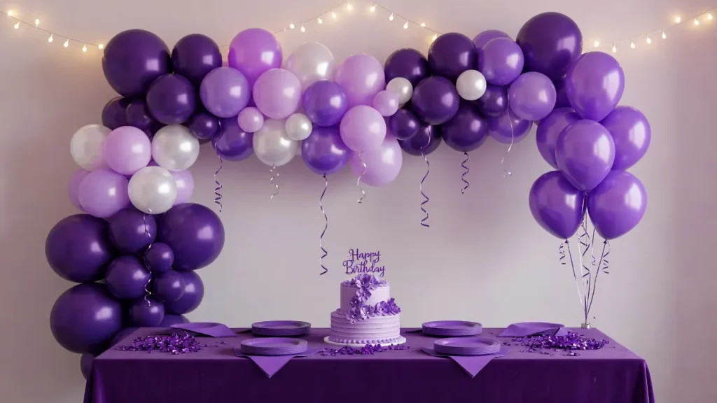 Purple Birthday Setup