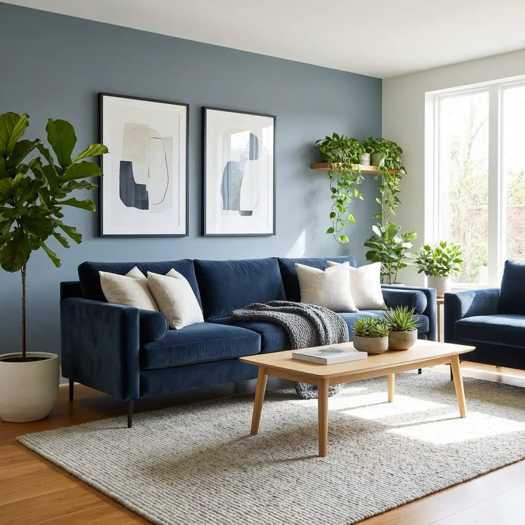 Blue Living Room Decor