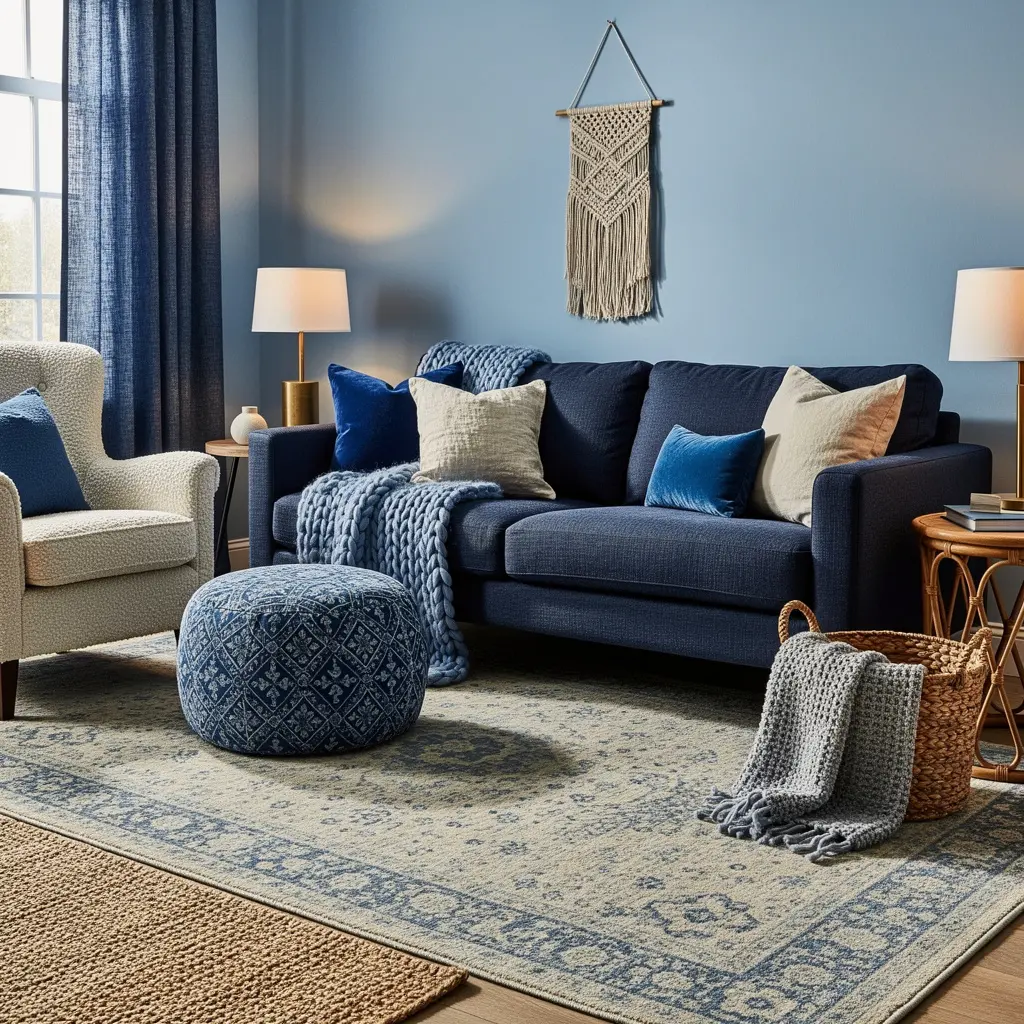 Blue Living Room Decor