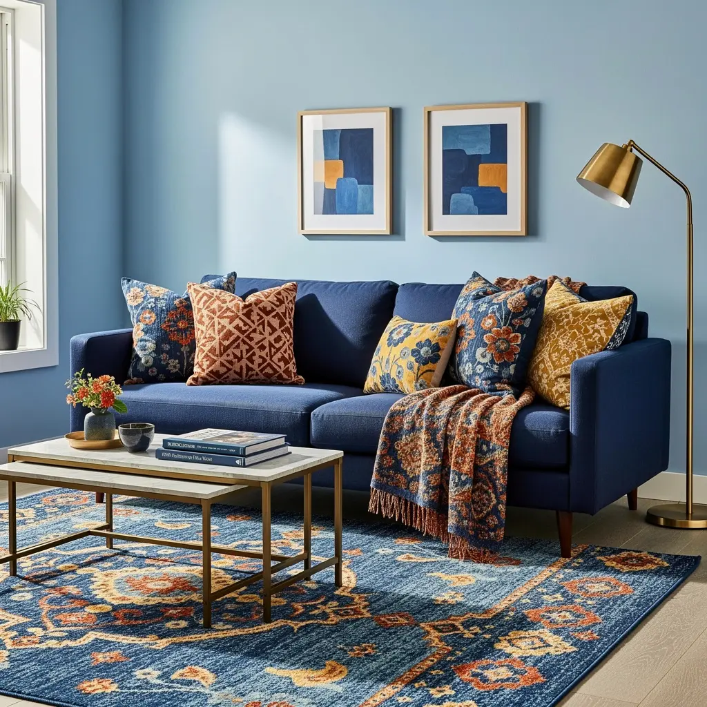 Blue Living Room Decor