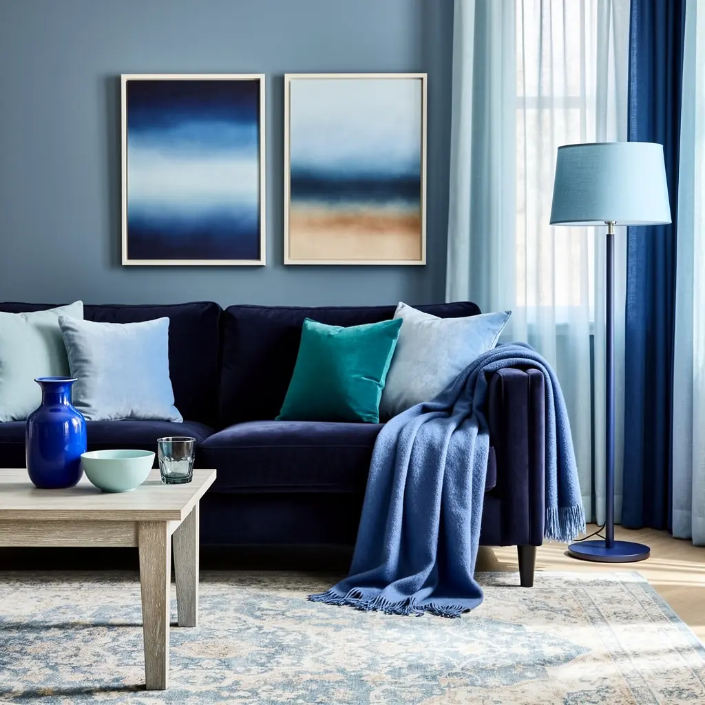 Blue Living Room Decor