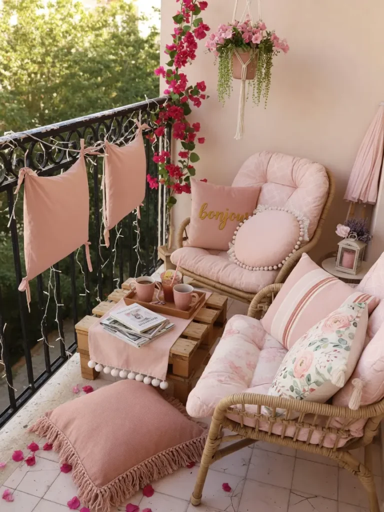 Pink Balcony Decor Ideas
