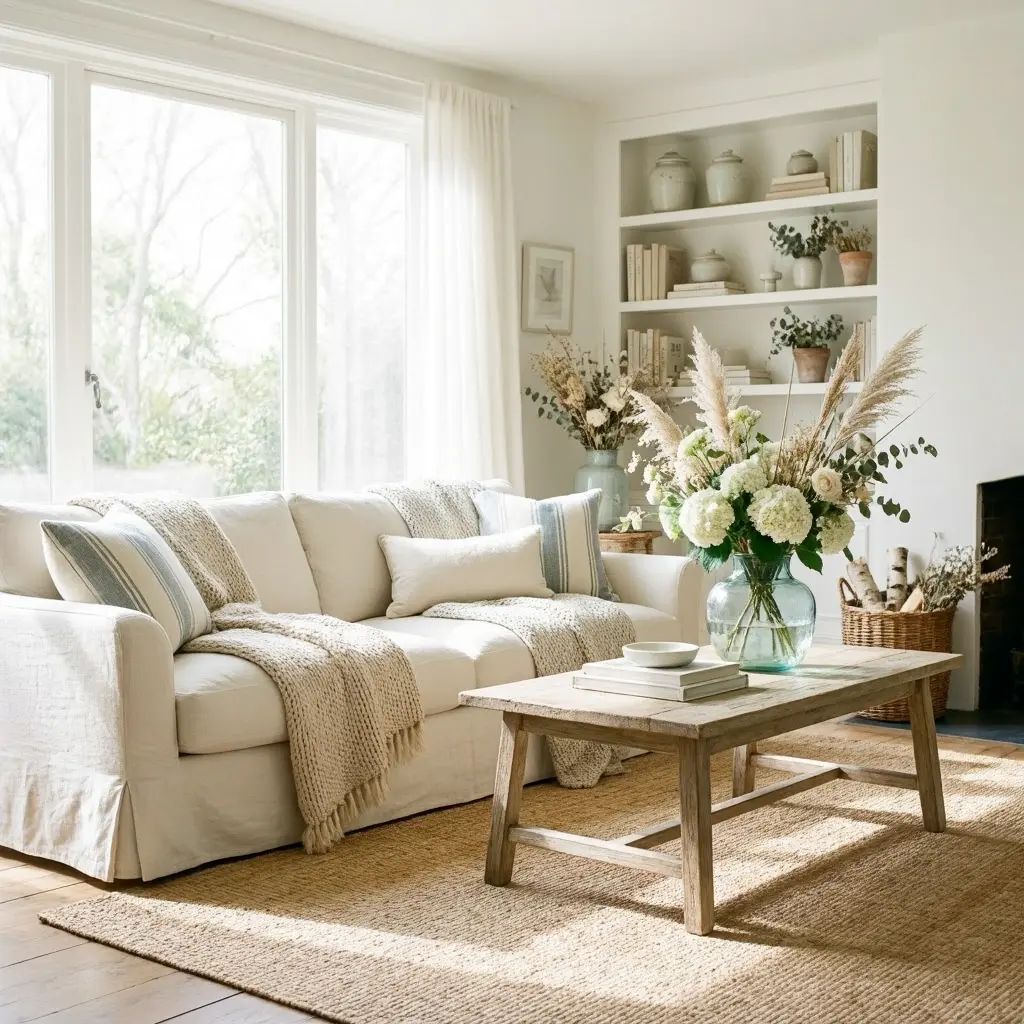 Coastal Grandmother Living Room Decor