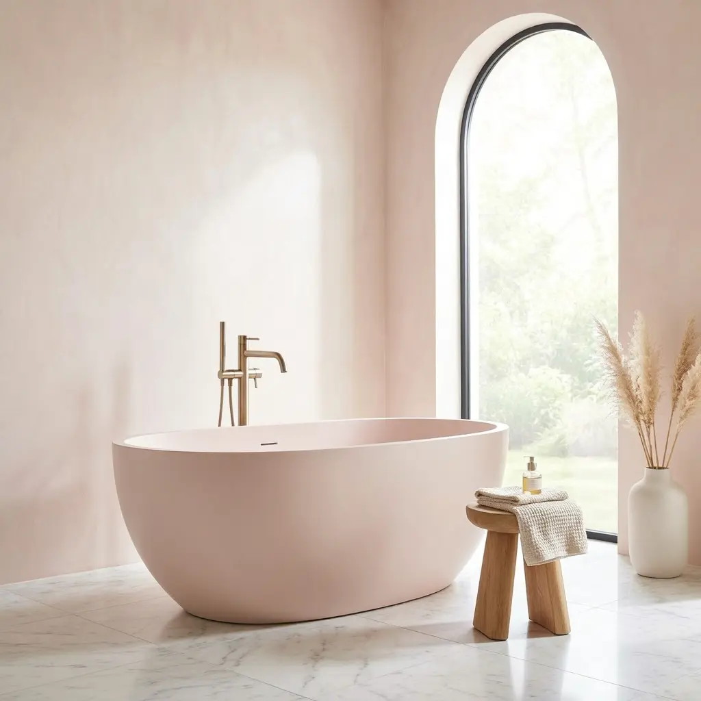 Blush Pink Bathroom Decor