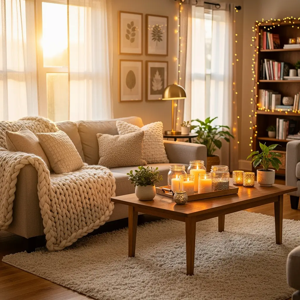 Budget Friendly Sparkly Cozy Decor Ideas for a Warm Home Atmosphere
