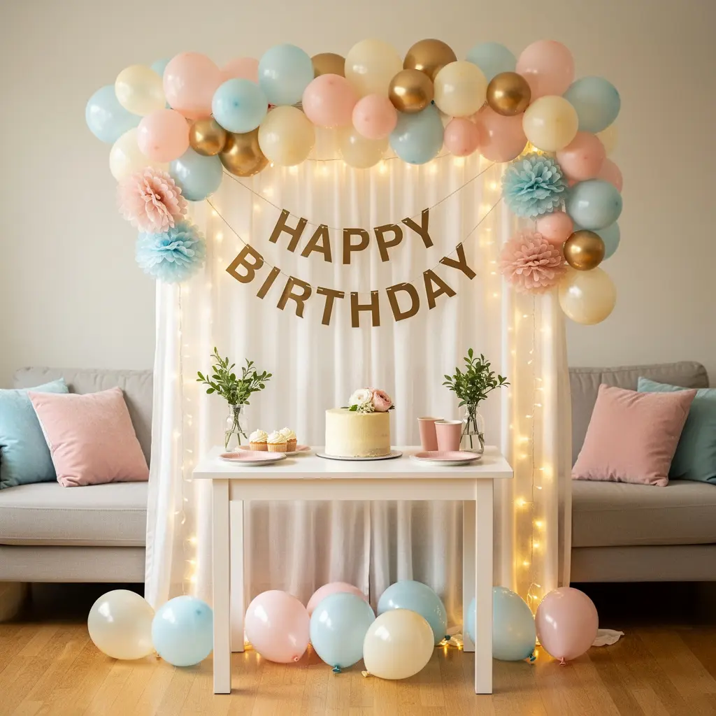 Dreamy Indoor Birthday Decoration