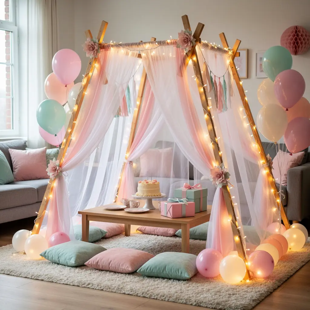Dreamy Indoor Birthday Decoration