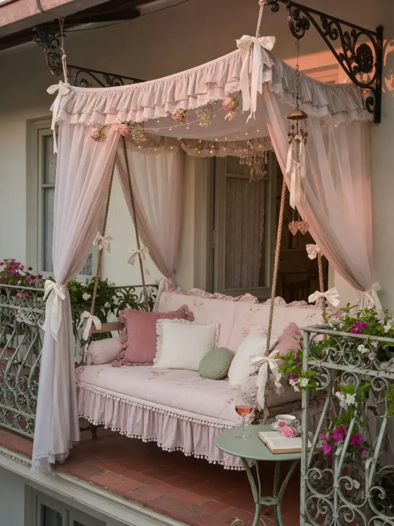 Romantic Balcony Swing
