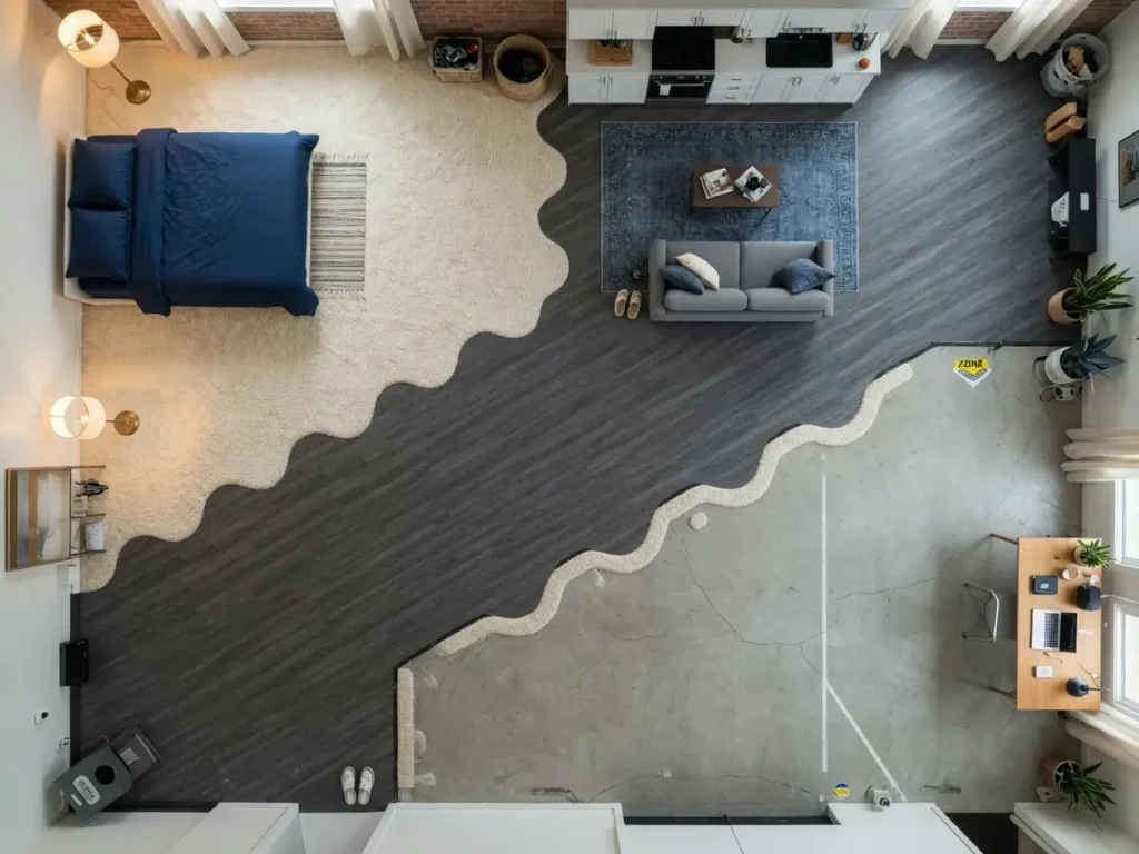 Studio Apartment Zoning Ideas Without Walls