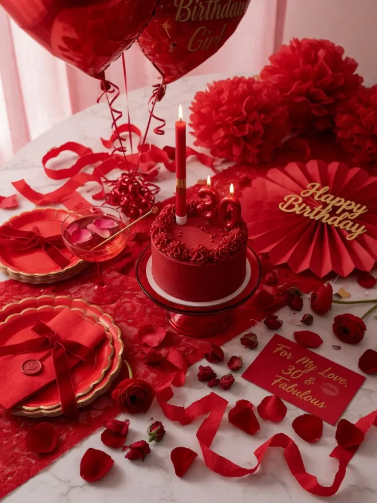 Red Birthday Decor