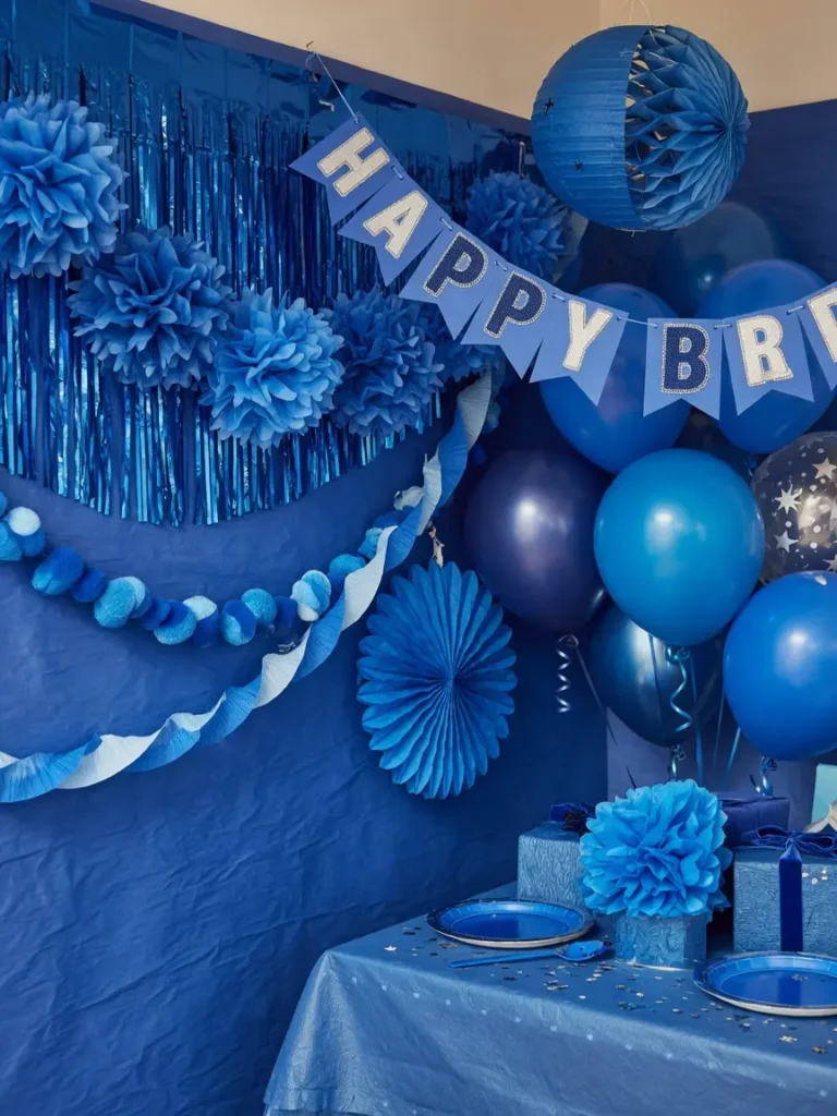 Blue Birthday Decoration