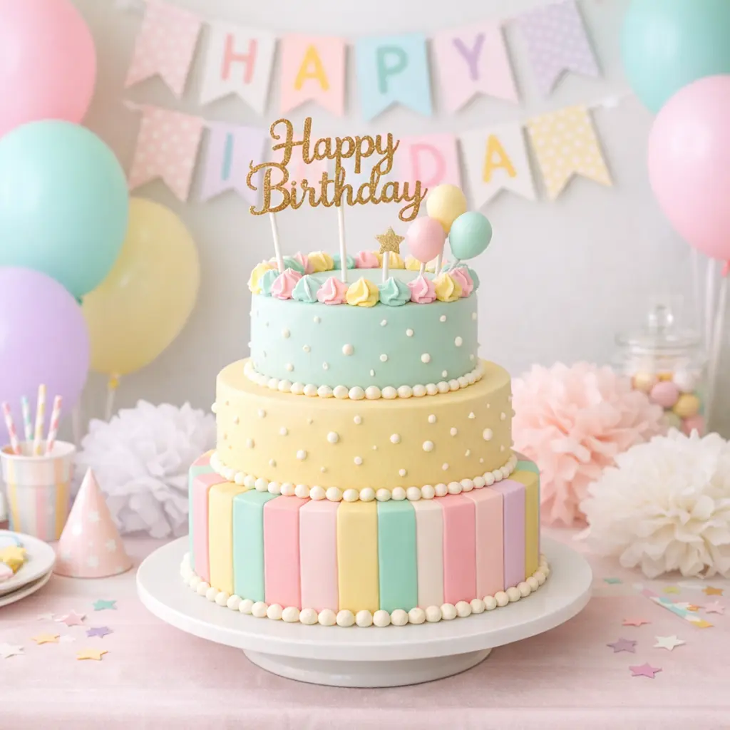 Pastel Birthday Room Decor