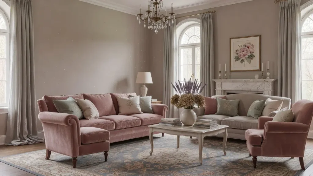Elegant Girly Living Room