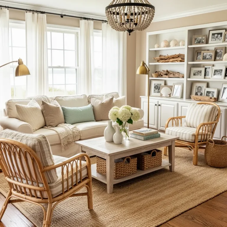Coastal Grandmother Living Room Decor
