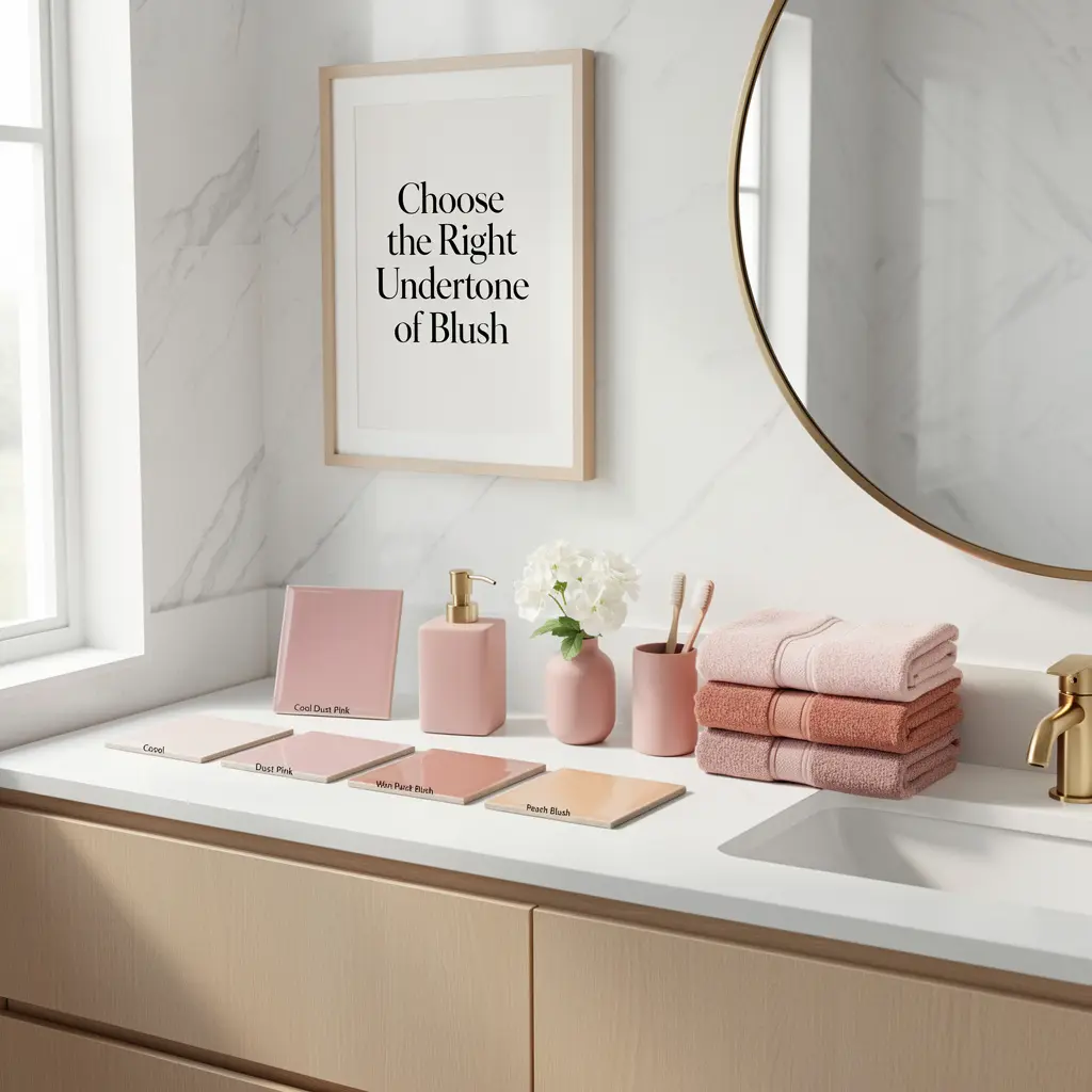 Blush Pink Bathroom Decor
