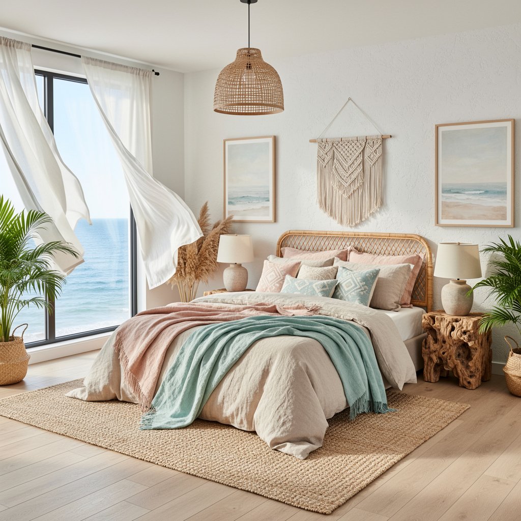 Coastal Boho Bedroom Palette