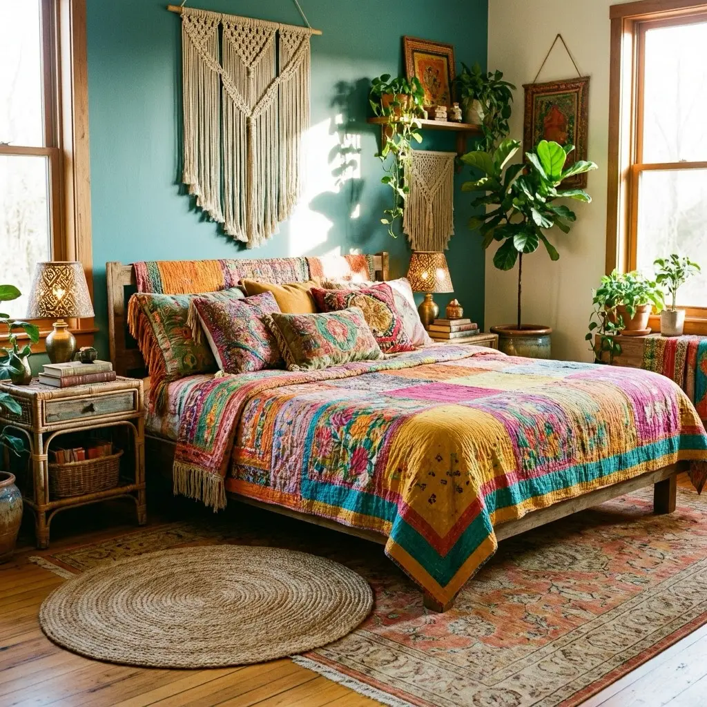 Colorful Bohemian Bedroom Decor