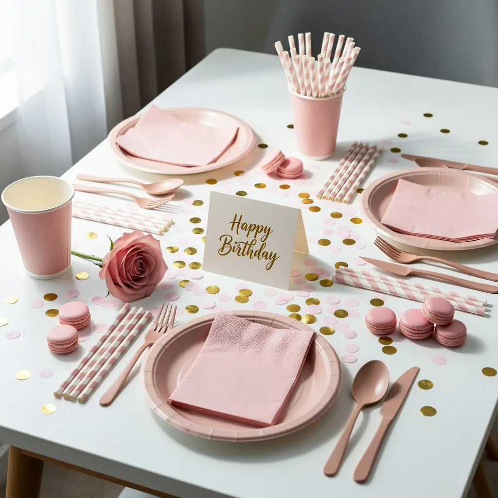 Elegant Pink Birthday Decoration