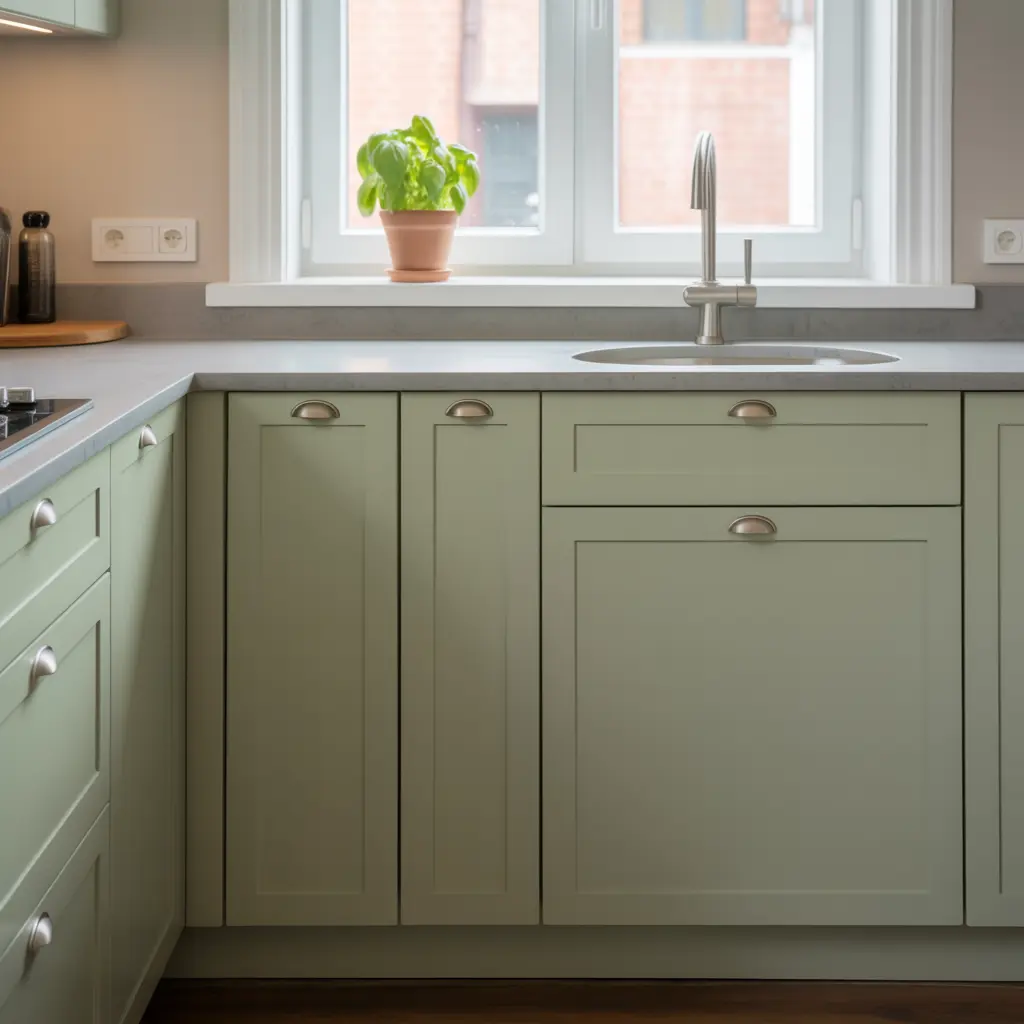 Sage Green Kitchen Cabinet
