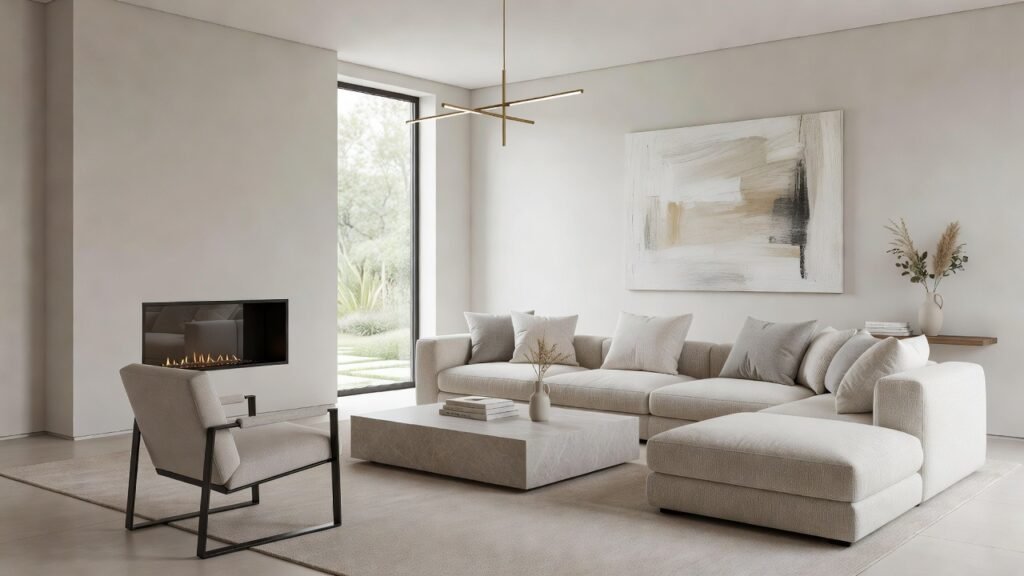 Contemporary Neutral Modern Living Room