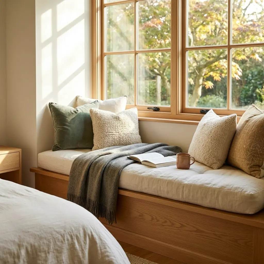 Cozy Window Seat With Cushions Cozy Bedroom