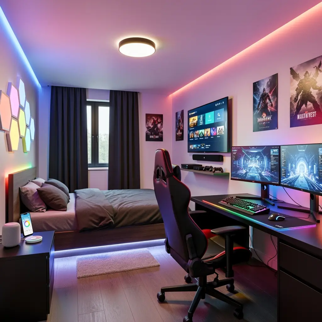 Create a Gaming Inspired Bedroom Setup With Smart Features