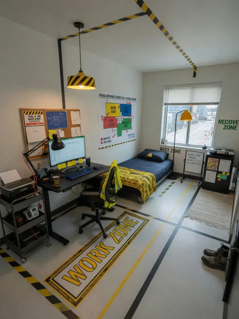 Studio Apartment Zoning Ideas Without Walls