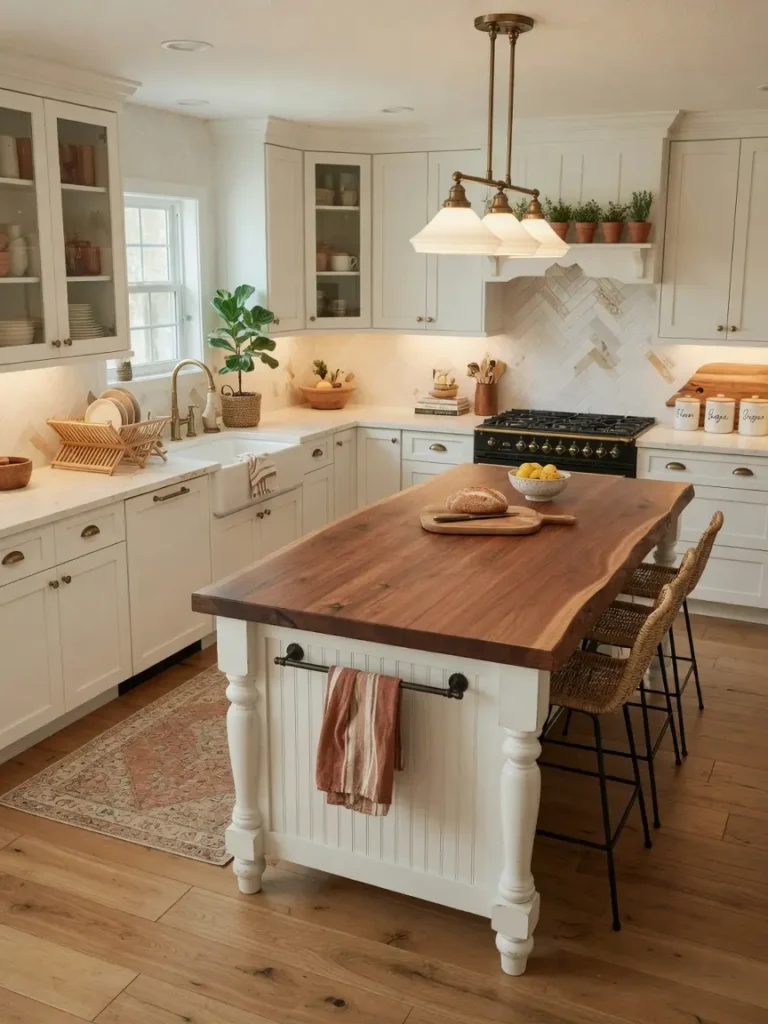 Warm White Kitchen Design