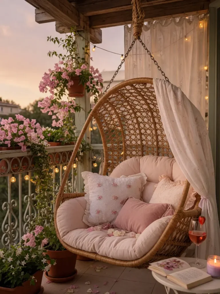 Romantic Balcony Swing