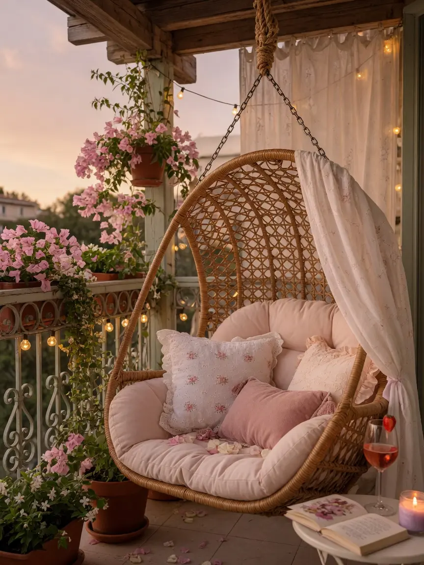 Romantic Balcony Swing