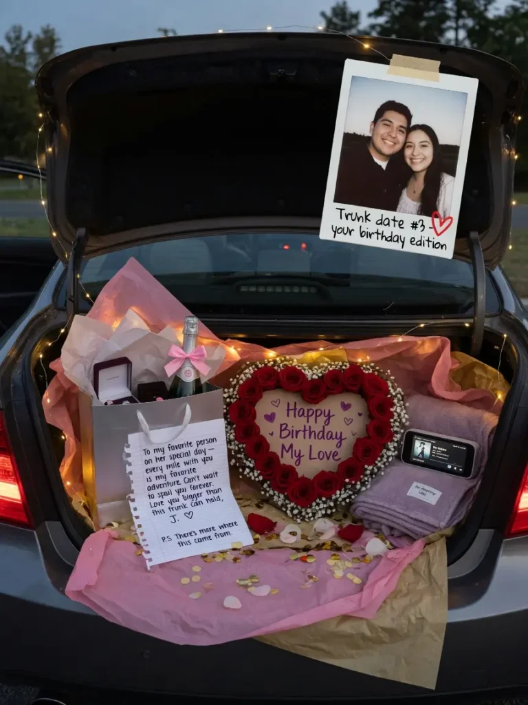 Romantic Car Trunk Birthday Surprise