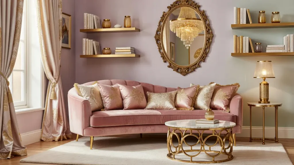 Elegant Girly Living Room