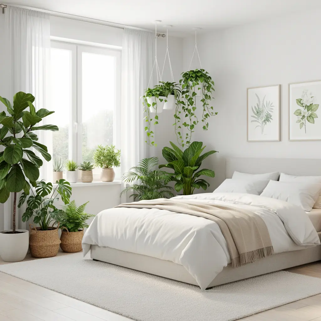 Indoor Plants and Greenery Ideas for a Fresh Bedroom Feel