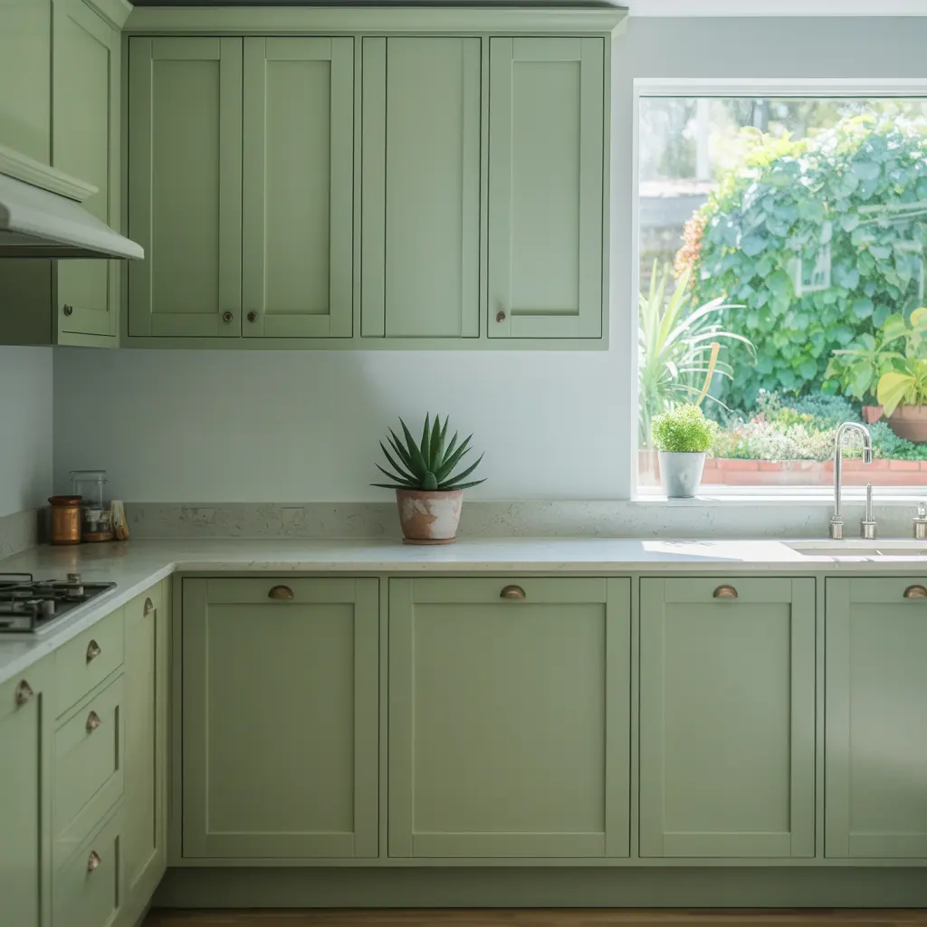 Sage Green Kitchen Cabinet