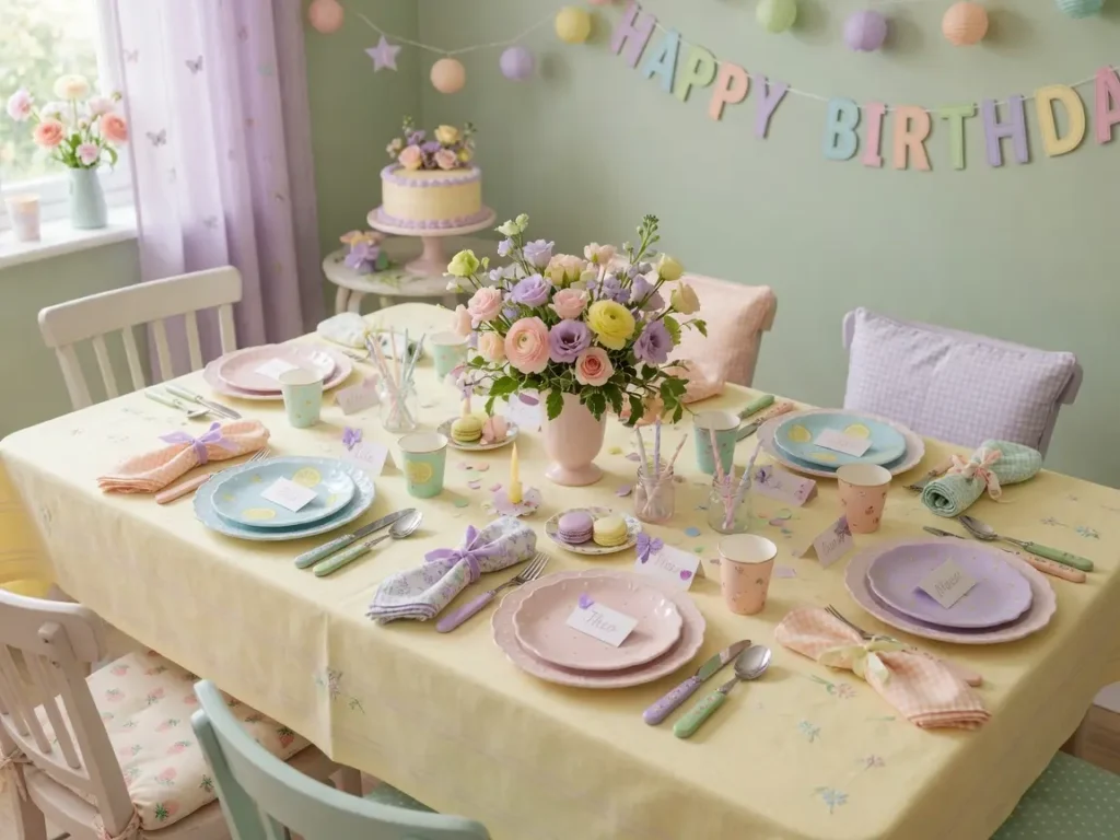 Pastel Birthday Room Decor