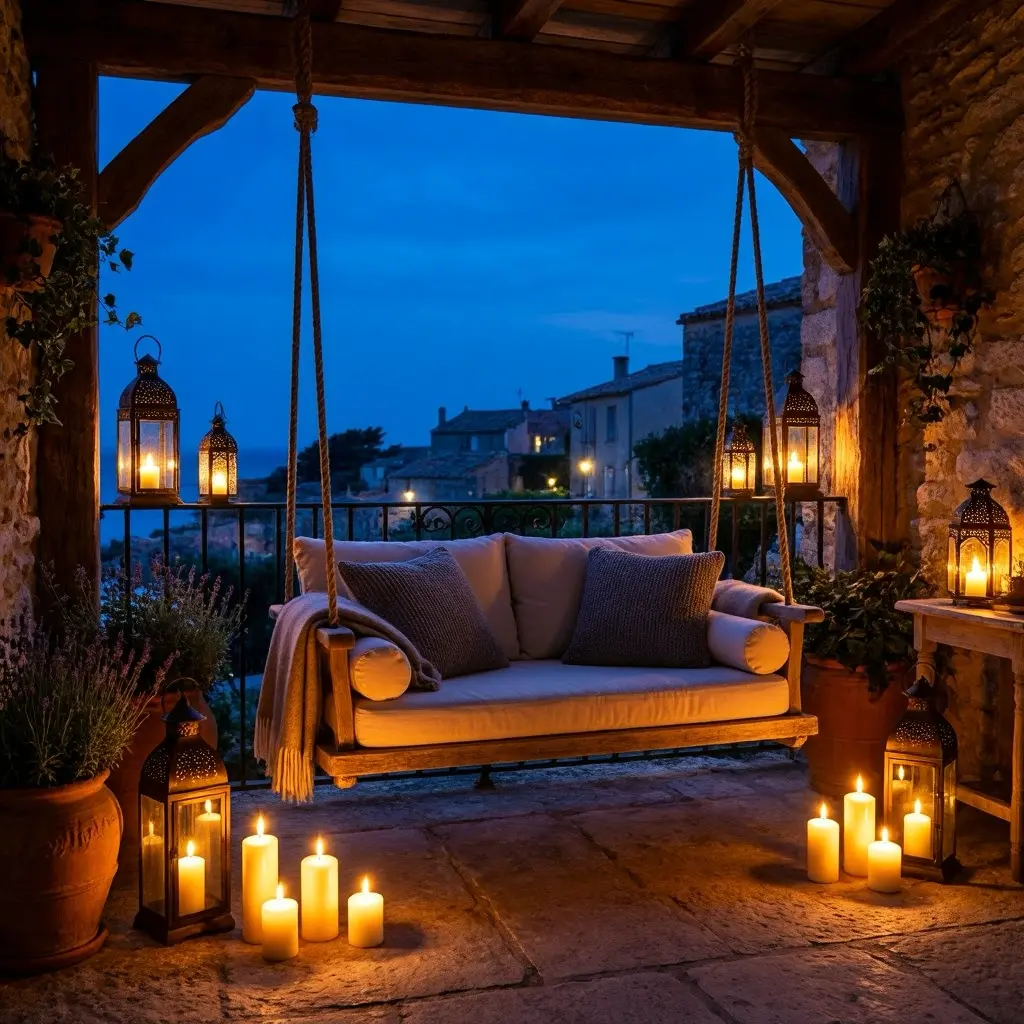 Romantic Balcony Swing